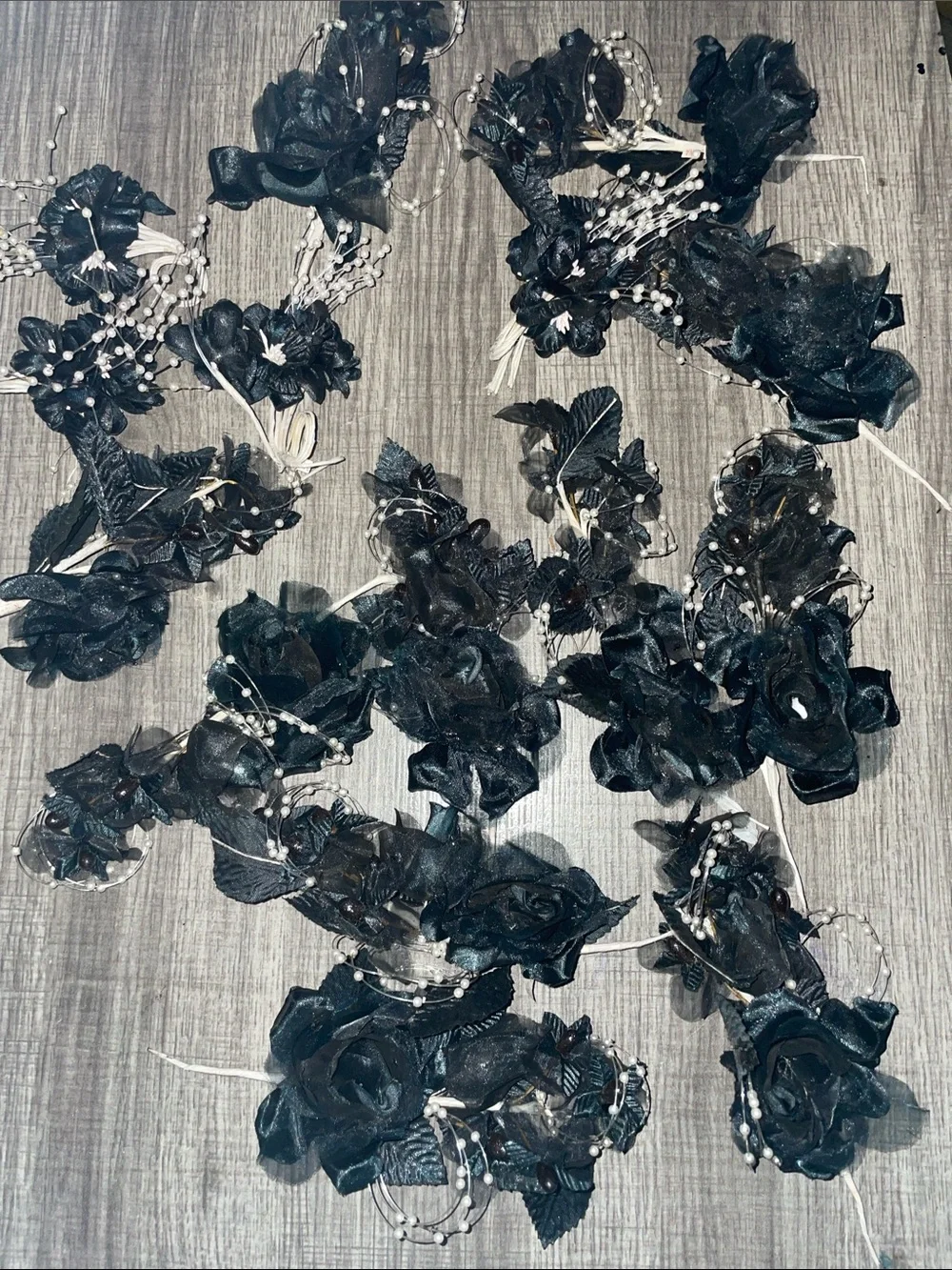 Halloween Black artificial Flowers